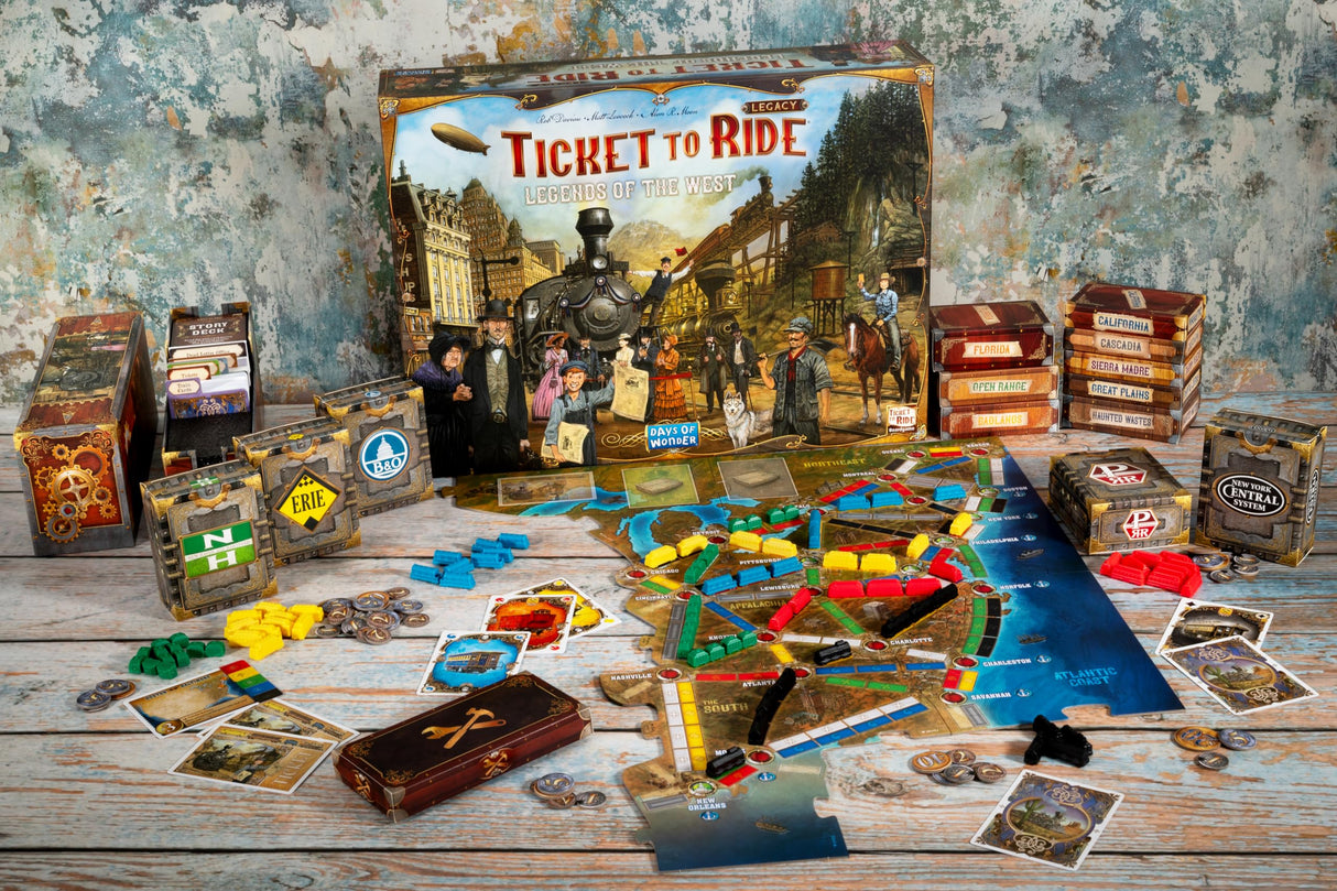 Ticket to Ride Legacy: Legends of The West - Juego de mesa The Ultimate Train Adventure! Juego de estrategia, juego familiar para niños y adultos – Versión inglesa
