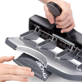 Rapesco 1293 Perforadora de 4 Agujeros de Gruesos ALU 40, Metal, 40 Hojas de Capacidad, Negro,