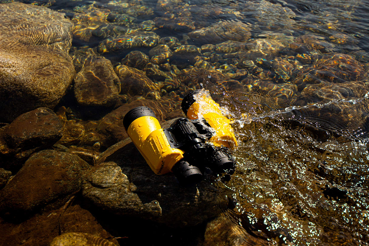 Barska Floatmaster 7x50 Waterproof Marine Binoculars Prismáticos flotantes WP 7 x 50, Unisex Adulto, Amarillo, 7x50mm