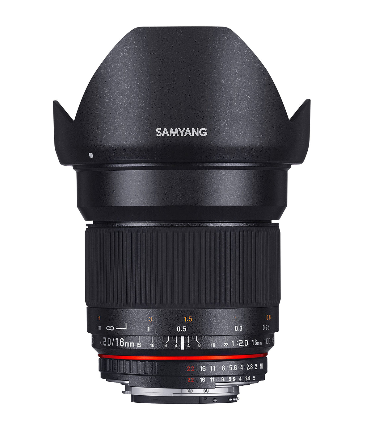 Samyang F1120705101 - Objetivo fotográfico DSLR para Sony A (distancia focal fija 16mm, apertura f/2.0 ED AS UMC CS, diámetro filtro: 77mm), negro