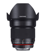 Samyang F1120705101 - Objetivo fotográfico DSLR para Sony A (distancia focal fija 16mm, apertura f/2.0 ED AS UMC CS, diámetro filtro: 77mm), negro