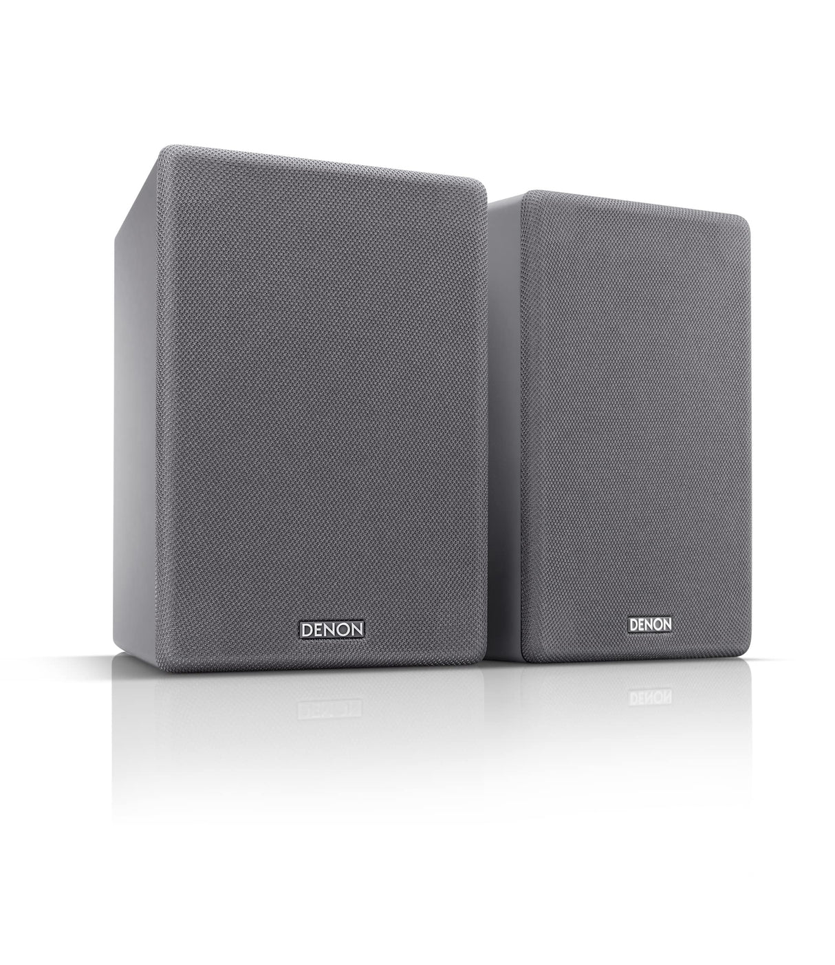 Denon Altavoces SCN10, altavoces HiFi bidireccionales para sistema de sonido de TV, 2 x 65 W, compatible con receptores y amplificadores, diseño elegante, color gris