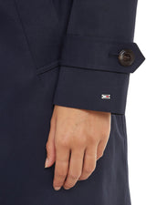 Tommy Hilfiger Gabardina Mujer Cotton Slim Fit corta, Azul (Desert Sky), 46