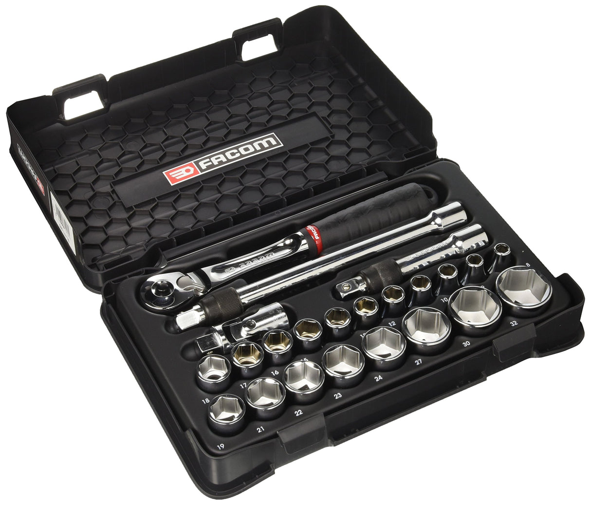 Facom SL.171-3P6 - JUEGO VASOS 1/2' 6C MM SL.171 23PC