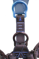 Irudek WIND BLUE 3 L-XXL – Arnés anticaídas con anclaje ventral de aluminio, cinturón IRUPAD Holetech, hebillas automáticas K-EASY, sistema ANTISLIP, portaganchos y chip NFC Ready
