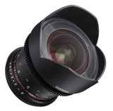 Samyang VDSLR - Objetivo fotográfico para Fuji X (14 mm, T3.1 ED, AS IF UMC II), Negro