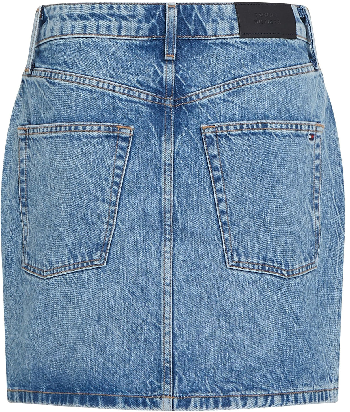 Tommy Hilfiger Falda Vaquera Mujer Mini Ali Minifalda, Azul (Ali), 38