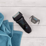 Remington Afeitadora de Láminas F6 Style Aqua - Máquina de Afeitar Inalámbrica, Láminas Flexibles Dobles Independientes, Cabezal Pivotante, Cortapatillas, 60 min Autonomía, Resistente al Agua - F6000