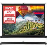 Pyle Pantalla de proyector portátil – Soporte de Pantalla de proyección móvil, Ligero de Transporte y Duradero, Sistema fácil de Sacar para escuelas, reuniones, conferencias, Uso en Interiores y