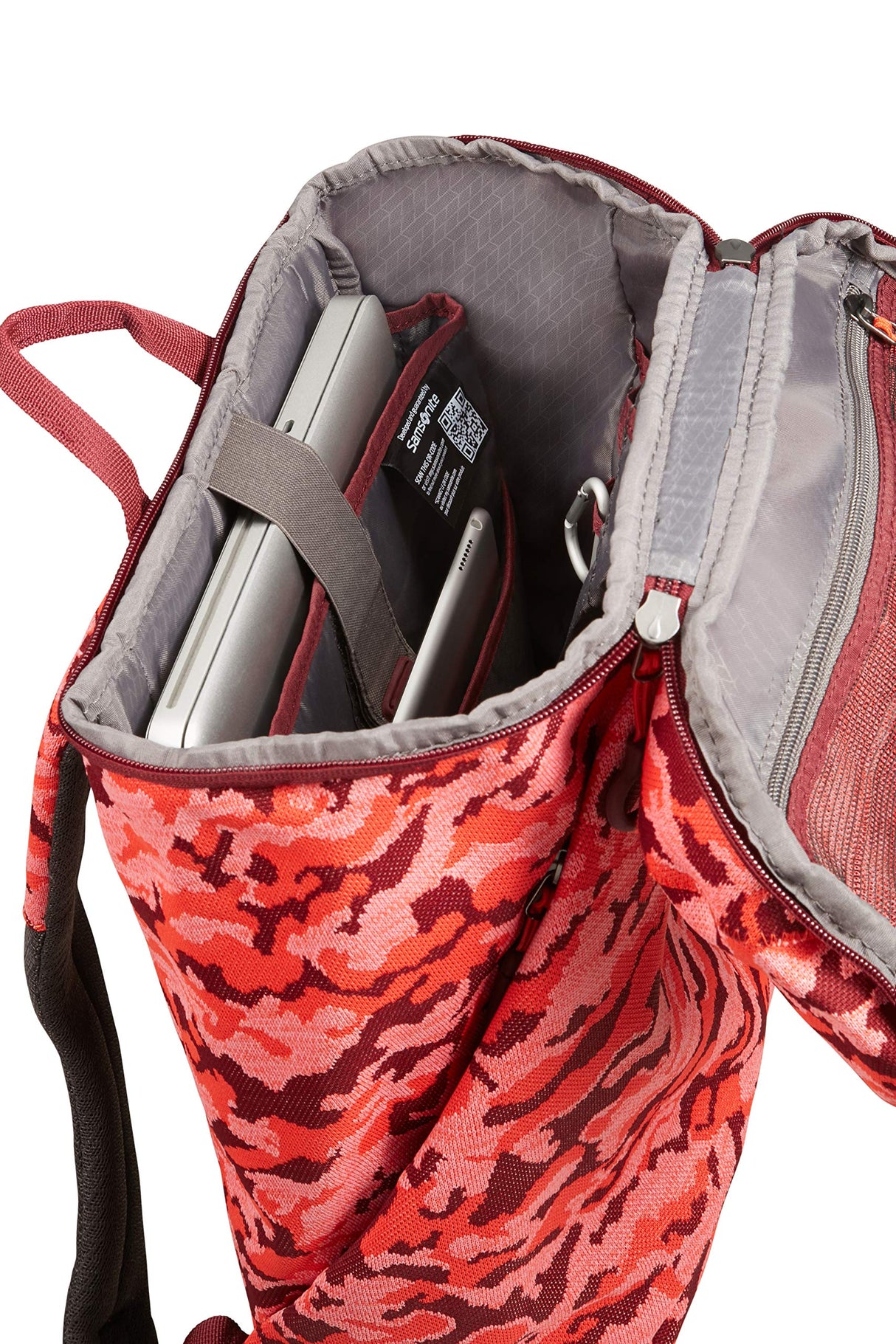 Samsonite Neoknit - 15.6 Pulgadas Mochila para Portátil, 45 cm, 17 L, Multicolor (Fluo Red Camo)