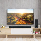 METRONIC 477592 - Barra de Sonido Bluetooth v5.3 con subwoofer con Cable, para PC o TV, 180W, Estereo 2.1, Tomas Audio TV, USB, AUX, óptica, Montaje Mural, Mando a Distancia