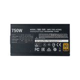 Cooler Master MWE 750 Gold V2 - Fuente de Alimentación 750W Modular (Enchufe EU), 80 PLUS Gold, Cableado Negro Plano, Ventilador HDB 120 mm, Umbral de Alta Temperatura - 5 Años de Garantía