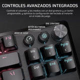 CORSAIR K70 CORE TKL WIRELESS RGB Teclado Mecánico Tenkeyless para Juegos – Interruptores Lineales CORSAIR MLX Red v2 Prelubricados, SOCD, Amortiguación Acústica, Tapas de ABS, QWERTY ES – Negro