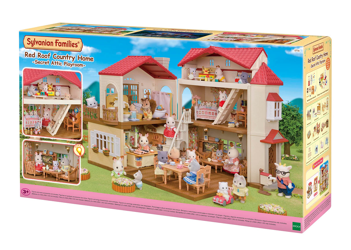 Sylvanian Families 5716 Casa con Luces - el ático secreto- Casa de Muñecas