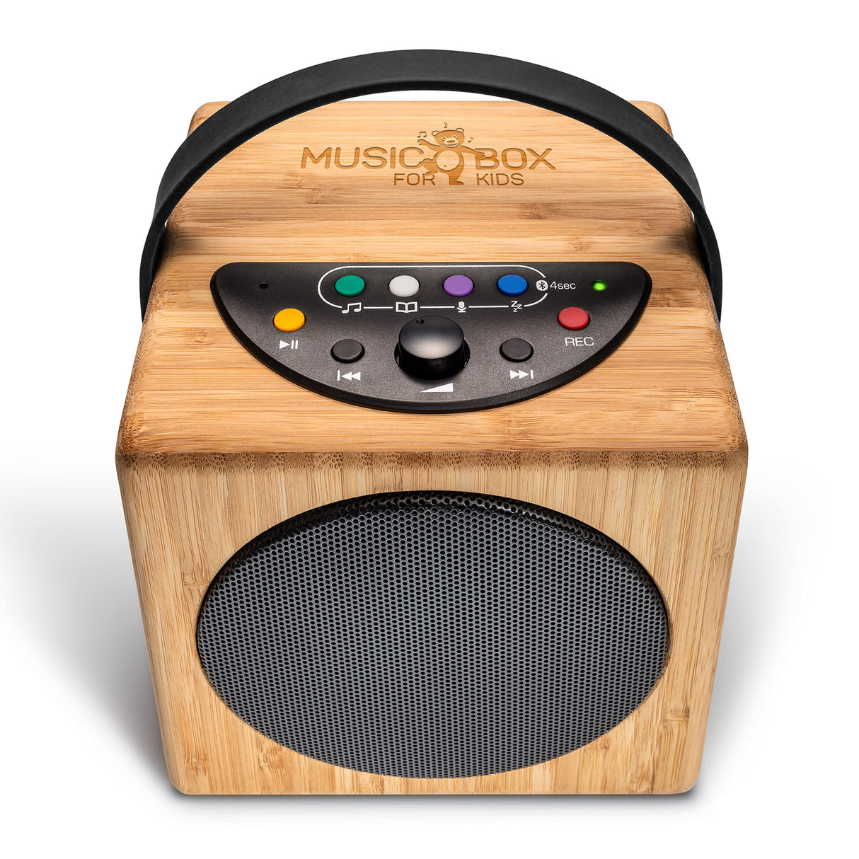 KidzAudio Caja de música para niños: Altavoz Bluetooth portátil para niños con Memoria USB o reproducción Bluetooth con Conector para Auriculares, limitador de Volumen, función de grabación y sueño