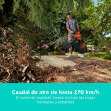 BLACK+DECKER Sopladora, aspiradora y trituradora de Hojas sin Cable de 36v, con Bolsa de recolección de 45L y batería de Litio de 2.5Ah, BCBLV3625L1-QW