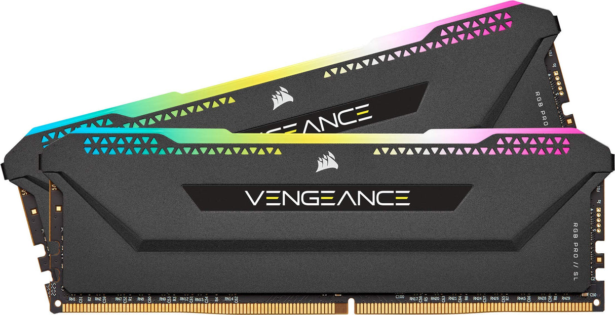 CORSAIR Vengeance RGB Pro SL 32GB (2x16GB) DDR4 3200 (PC4-25600) C16 1.35V Módulos de Memoria de Alto Rendimiento - Negro