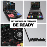 Reloop Ready Controladora de DJ compacta de 2 reproductores diseñada para Serato DJ Lite & DJ Pro, AMS-READY