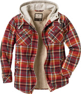 Legendary Whitetails Chaqueta de Franela con Capucha y Forro bereber para Hombre Camp Night