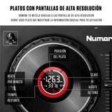 Numark Mixtrack Platinum FX Controlador DJ para Serato DJ Con Control de 4 Secciones, Mezclador DJ, Interfaz de Audio Incorporada, Pantallas en Las Ruedas de Selección y Paletas de Efectos