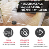 Hoover Robot Aspirador y Friegasuelos, Navegación Láser, Wi-Fi, Base de Carga con Retorno Automático, Sensor de Obstáculos, Mapa Personalizable del hogar, Programable [HG5]