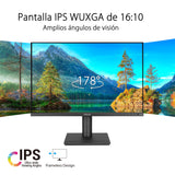 ASUS BE248QF Monitor Profesional de 24.1 Pulgadas, WUXGA 1920 x 1200, IPS, 100Hz, sin Marco, diseño ergonómico, HDMI, Eye Care, luz Azul Baja, antiparpadeo, Montaje en Pared, sostenibilidad