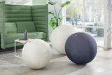Leitz Balón de Asiento Ergo Active Antideslizante, Diseñado Ergonómicamente como Alternativa a la Silla de Escritorio, 75 cm de Diámetro, Incluye Funda de Tela, Bomba Aire Manual, 2 Tapones, 65430089
