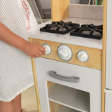 KidKraft Cocina de juguete Modern-Day de madera para niños con EZ Kraft Assembly con accesorios de juego incluidos, juguetes niños y niñas 3+ años (53423)