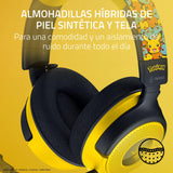 Razer Kraken V4 X Pokémon Edition - Auriculares USB con Cable para Juegos de PC - Controladores 40mm - micrófono cardioide retráctil - Sonido Envolvente - RGB - para PC y Consola | Pokémon Kanto