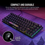Corsair K65 Pro Mini RGB 65% Teclado óptico para Juegos mecánicos - Interruptores OPX - Teclas de Doble Disparo PBT - Compatible con iCUE - QWERTY NA Layout - Negro