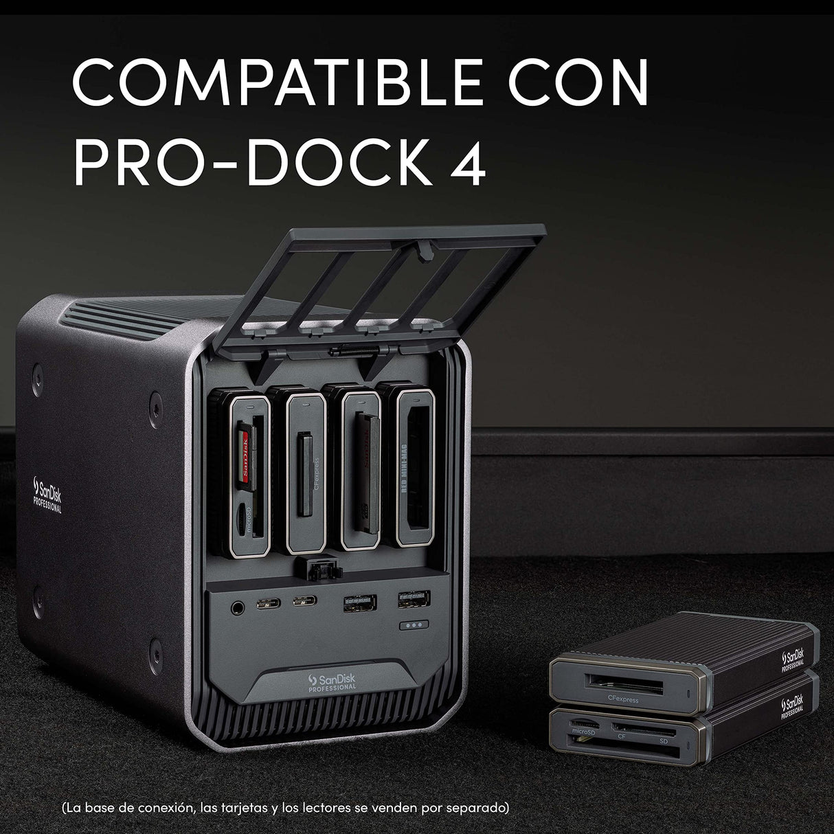 SanDisk Professional Pro-Reader Cfexpress Lector de Tarjetas con transferencias superrápidas de Contenido Multimedia, Negro