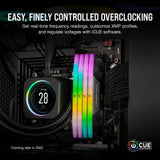 Corsair Vengeance RGB DDR5 32GB (2x16GB) 5200Mhz C40 Memoria per Desktop (Regulación de Voltaje a Bordo, perfiles XMP 3.0 Personalizados, Factor de Forma Compacto, Optimizadas para Intel) Negro