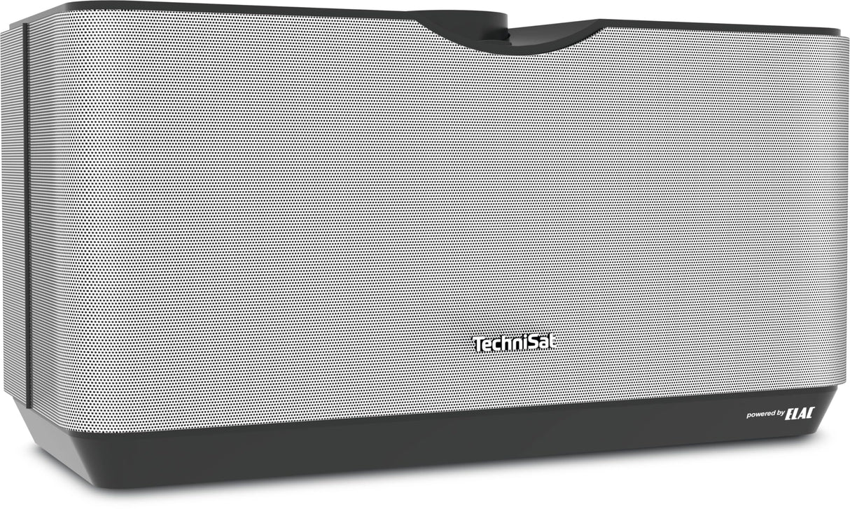 TechniSat AUDIOMASTER MR3 - Altavoz ELAC WLAN de 90W y Radio Internet (con Streaming de Audio UPnP/DLNA, Altavoz Multiroom para Reproducir Radio Internet, Spotify y Bluetooth) Negro/Plateado