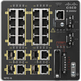 Cisco IE-2000-16TC-G-E Switch - Switch de Red (Gestionado, 20, 16, 20, 100BASE-T, 10GBASE-T, IEEE 802.3ab, IEEE 802.3u, IEEE 802.3X, IEEE 802.3z, 8000 entradas, SFP) Negro