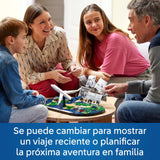 LEGO Family Momentos de Viaje, Manualidad y Actividad en Familia, Juguete de Construcción, Portafotos y Maqueta de Avión, Decoración Mapamundi para Salón, Regalo para Viajeros de 14 Años o Más 41838
