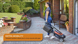 Flymo UltraStore 340R Li batería cortacésped Kit 36 V, 34 cm de Ancho de Corte, Corte de Borde cercano, Rodillo Trasero, 35 L, Agarre cómodo, Power 4 All Battery Alliance, 970538701, Naranja y Gris