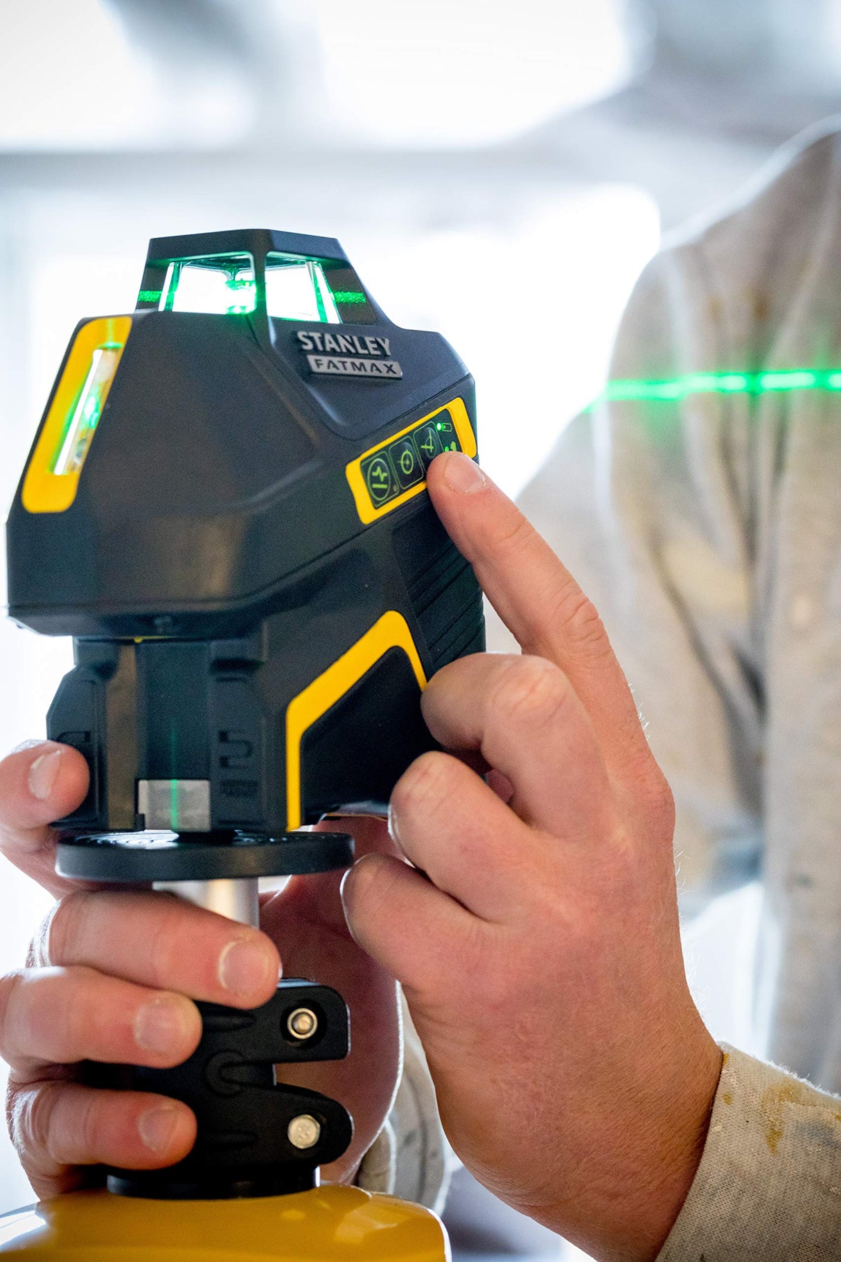 STANLEY FATMAX FMHT77617-1 - Nivel láser de luz verde 360º V2 a batería