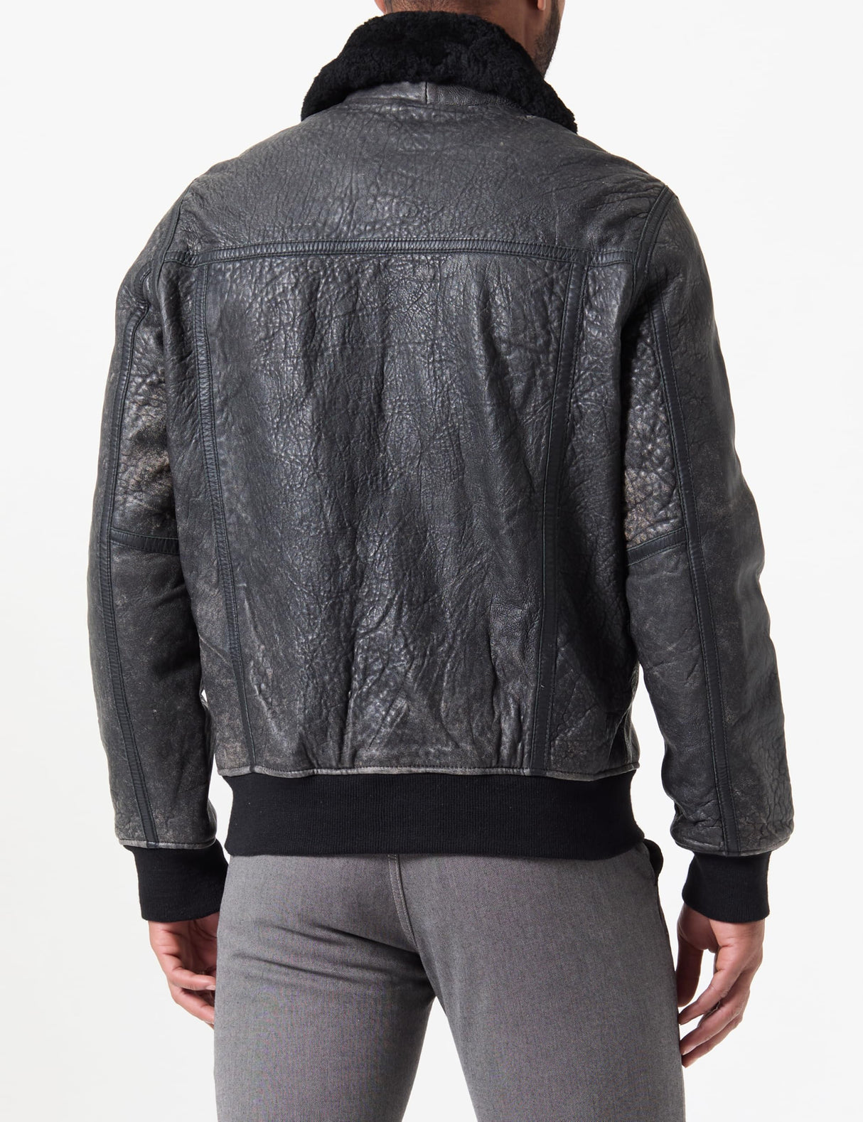 Schott NYC Lcbombardero Chaqueta de Cuero, Negro, XL para Hombre