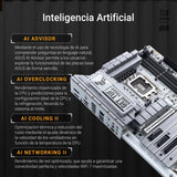 ASUS TUF Gaming Z890-PRO WiFi - Placa Base ATX, 16+1+2+1 (80A) etapas de Potencia, DDR5, PCIe 5.0 Compatible con GPU de última generación, USB4, USB 20 Gbps con Carga rápida PD, Cuatro M.2, Wi-Fi 7
