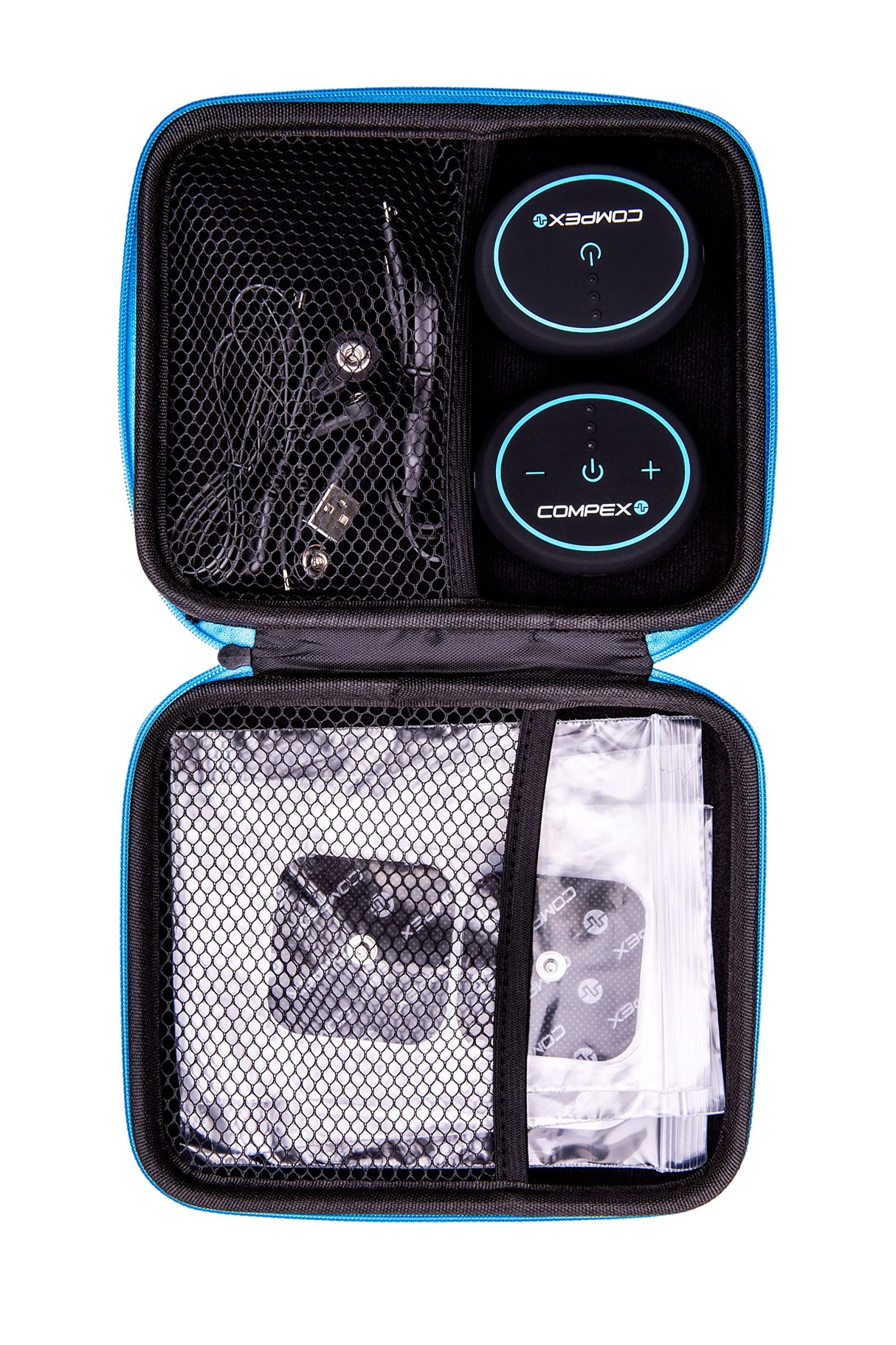 COMPEX Mini - Electroestimulador Muscular inalámbrico TENS, EMS, Masaje - 2 Canales Independientes, 6 programas - Se controla Mediante una App intuitiva