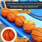 SereneLife juego baloncesto, Marcador LED digital, Plegable, Para niños y Adultos, Ideal para interiores y exteriores