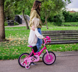 Huffy Bicicleta Pulgadas Minnie Luxury, Bebés niñas, Rosa, 16 pollici