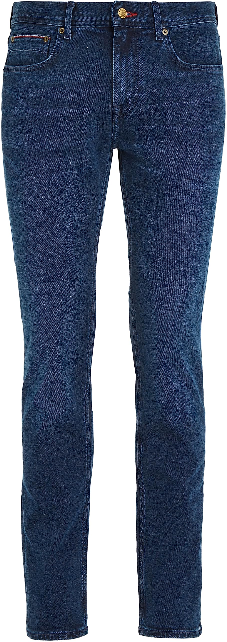 Tommy Hilfiger Hombre Pantalón Vaquero Core Straight Denton Stretch, Azul (Bridger Indigo), 34W / 34L