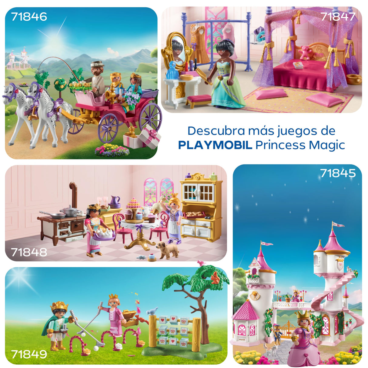 PLAYMOBIL | Princess Magic | Castillo de Princesa con Pareja Real | Juguete de Princesa | Set de Castillo | Juguete de Cuento de Hadas para niños y niñas a Partir de 4 años | 71845