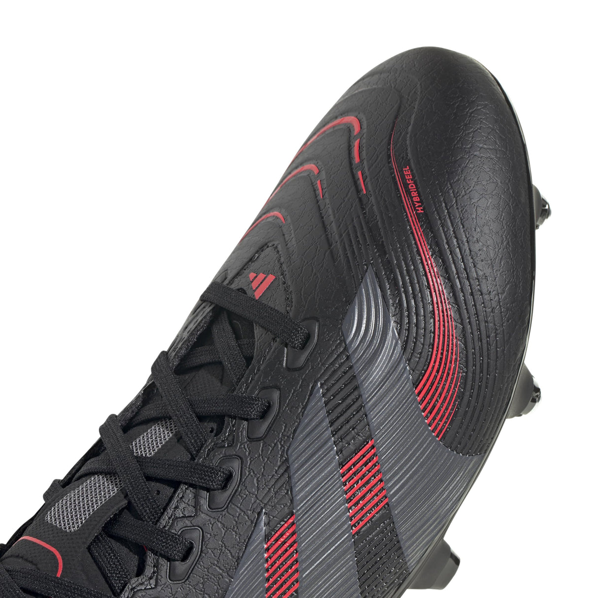 adidas Predator League Soft Ground Football Boots, Botas de fútbol Unisex Adulto, Core Black/Grey Four/Lucid Red, 47 1/3 EU