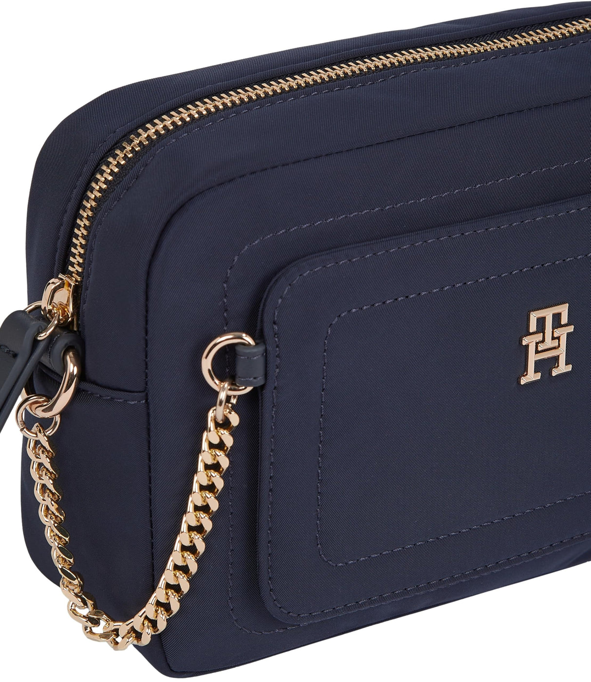 Tommy Hilfiger Bolso bandolera Mujer Spring Camera Bag con cadena, Azul (Space Blue), Talla Única