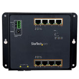 StarTech.com Switch Conmutador de Red Gigabit Ethernet con 8 Puertos RJ45 PoE+ y 2 Puertos SFP - de Montaje en Pared - Gestionado