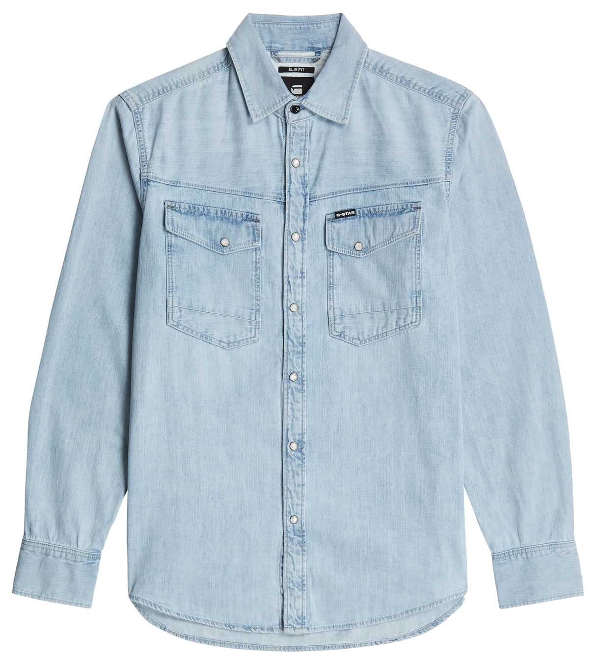 G-STAR Para Hombre Camisa Dakota Slim, Azul (Sun Faded Blue Mist D23616-D252-G342), L