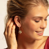 Thomas Sabo Pendientes de mujer en forma de estrella y luna, plata de ley 925, chapados en oro, H2025-959-7