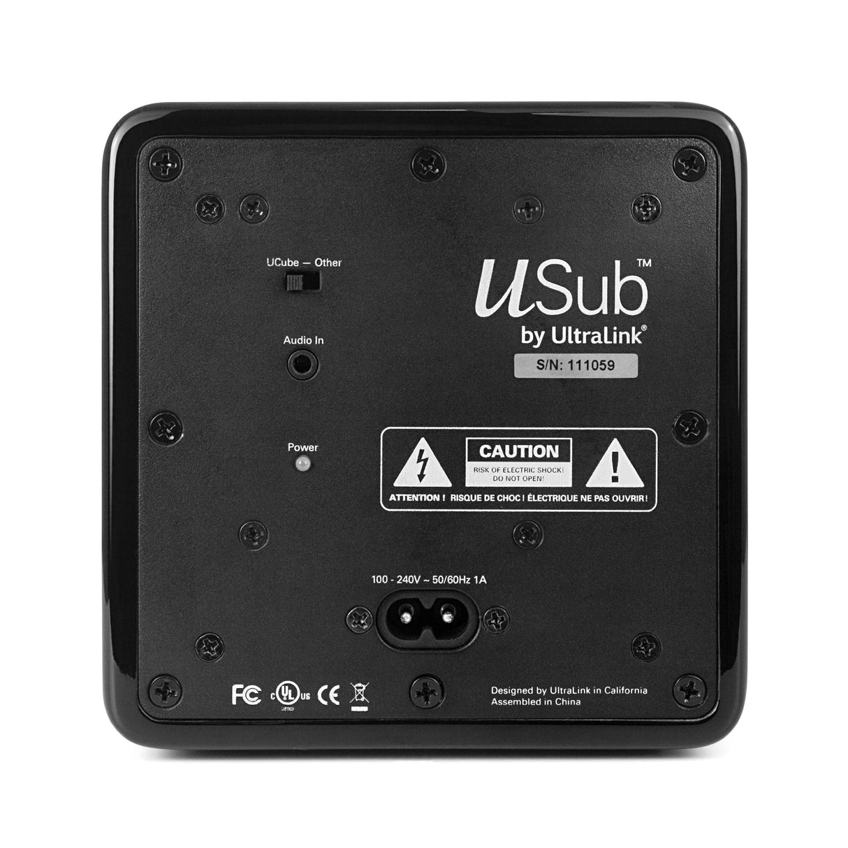 Ultra Subwoofer Enlace Usub Multimedia (50 Vatios Rms) para Ucubes U Otro Altavoz Negro